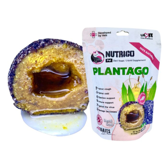 LK Baits Pet Nutrigo Plantago S-M Функціональні ласощі для собак середніх порід з сиропом подорожника (Ø 20 мм), 170 г