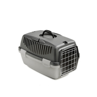 Переноска STEFANPLAST Gulliver 1 з пластиковими дверцятами, темно-сірий і сірий, 48 х 32 х 31 см