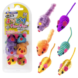 CattyMan КОЛЬОРОВІ МИШКИ (Color Mouse Toy) іграшка для котів, 6 шт.
