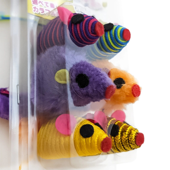 CattyMan КОЛЬОРОВІ МИШКИ (Color Mouse Toy) іграшка для котів, 6 шт. - 1