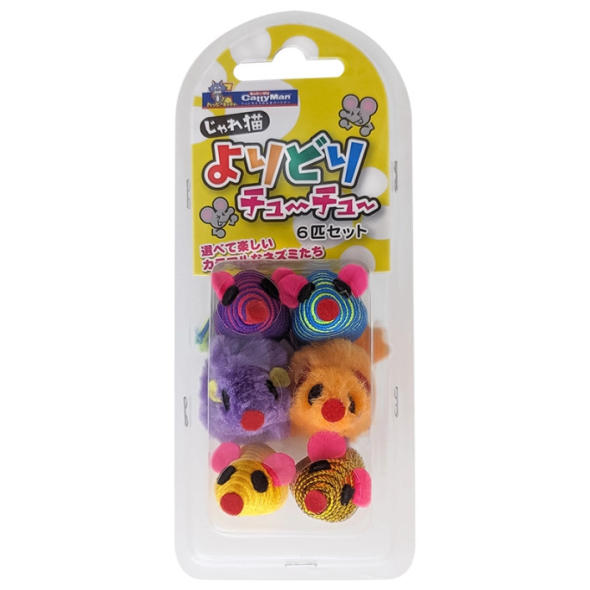 CattyMan КОЛЬОРОВІ МИШКИ (Color Mouse Toy) іграшка для котів, 6 шт. - 2