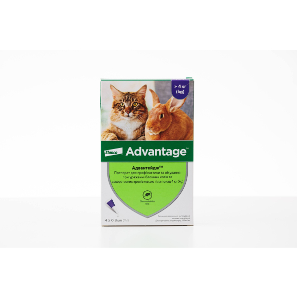Advantage (Адвантейдж) Краплі для котів, понад 4 кг, 1 піпетка