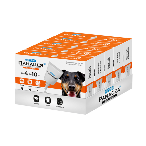 Superium (Суперіум) Панацея Протипаразитарні краплі на холку для собак від 4 до 10 кг, 1 піпетка - 1