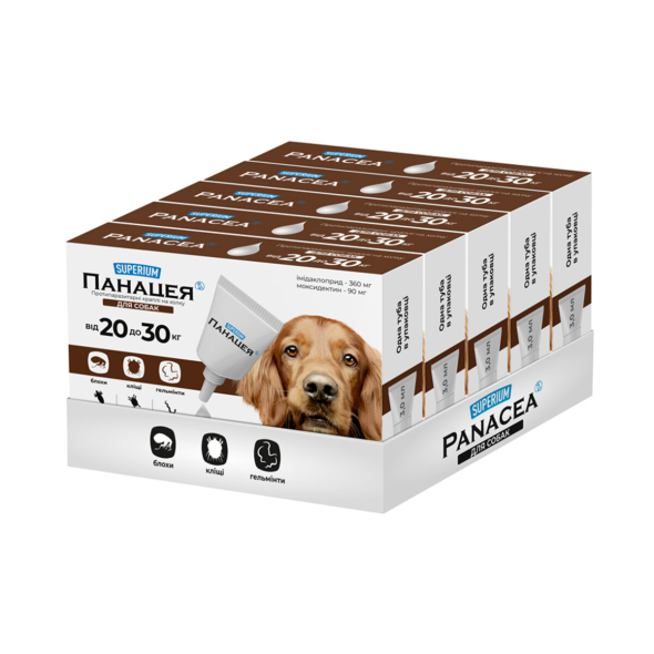 Superium (Суперіум) Панацея Протипаразитарні краплі на холку для собак від 20 до 30 кг, 1 піпетка - 1