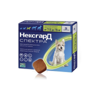 НексГард Спектра Таблетки від глистів, бліх і кліщів для собак 7,5 - 15 кг, 1 таблетка