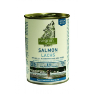 Isegrim Junior Salmon with Millet, Blueberries &amp; Wild Herbs Вологий корм для цуценят лосось з просом, чорницею і травами, 400 г