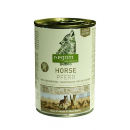 Isegrim Horse pure with Chokeberries, Champignons &amp; Wild Herbs Вологий корм для собак конина з грибами, горобиною і травами, 400 г