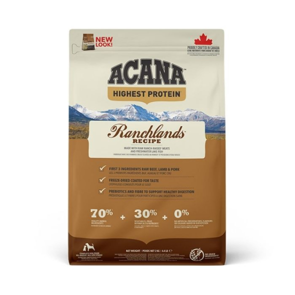 Acana Highest Protein Ranchlands Recipe Сухий корм для собак всіх порід та всіх стадій життя, 2 кг - 2