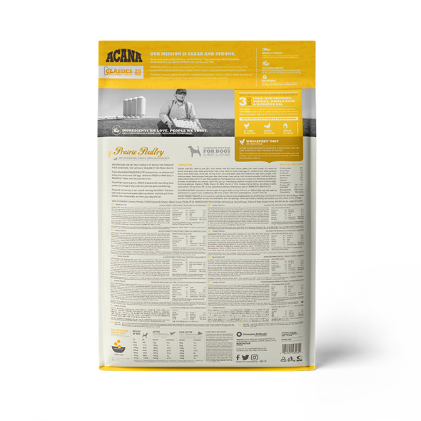 Acana Classics Prairie Poultry Recipe Сухий корм для собак всіх порід та всіх стадій життя, 6 кг - 1