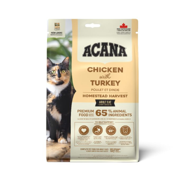 Acana Homestead Harvest Cat Сухий корм для дорослих котів, 340 г - 2
