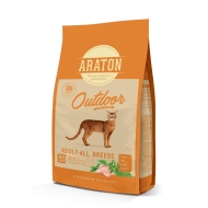 ARATON Outdoor Adult All Breeds Сухий корм з куркою та індичкою для дорослих котів 15 кг