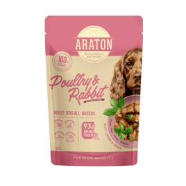 ARATON Adult with Poultry and Rabbit Вологий корм для дорослих собак з м'ясом птиці і кроликом, 500 г