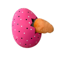 MISOKO Іграшка для собак яйце, латекс, рожеве, 11,5 см