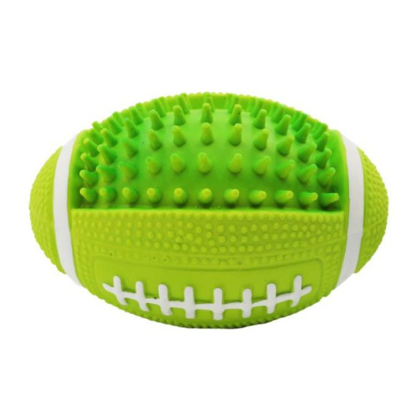 MISOKO Іграшка для собак регбійний м'яч, латекс, зелений, 12,5 см