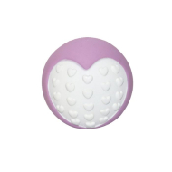 MISOKO Іграшка для собак, м'ячик з фрагментом серця, латекс, фіолетовий з білим, 6.35 см