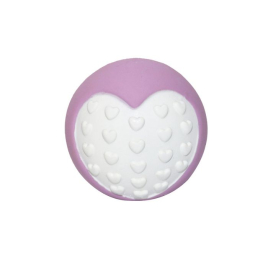 MISOKO Іграшка для собак, м'ячик з фрагментом серця, латекс, фіолетовий з білим, 6.35 см