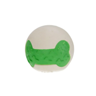 MISOKO Іграшка для собак, м'ячик з фрагментом кістки, латекс, зелений з білим, 6.35 см