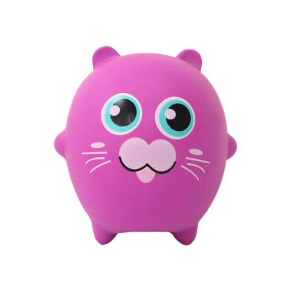 MISOKO Іграшка для собак кішка, латекс, рожева, 7 см