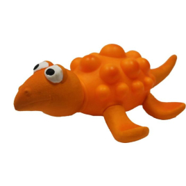 MISOKO Іграшка для собак динозавр, вініл, помаранчевий, 21 см