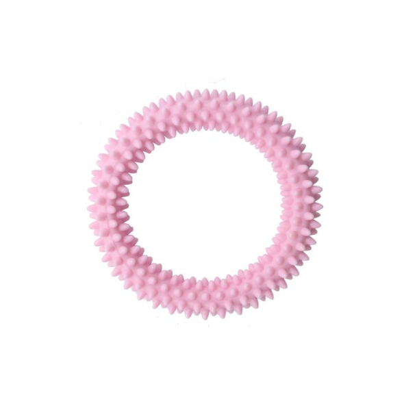 MISOKO Іграшка для собак, кільце з шипами, TPR, рожеве, 7 см
