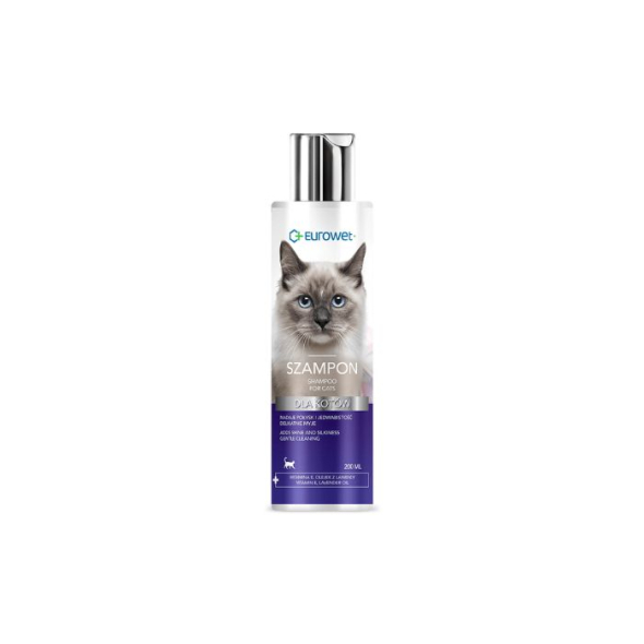 Eurowet Cat Shampoo Шампунь з олією лаванди та вітаміном Е для котів, 200мл