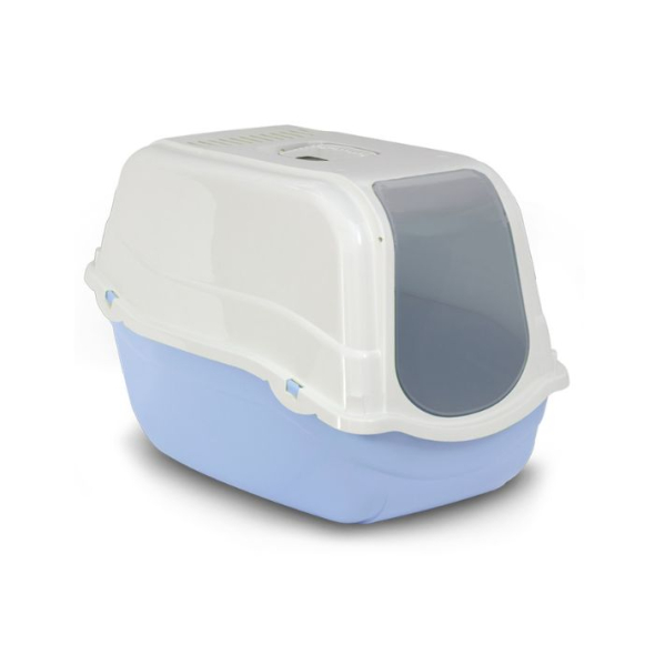 MP Bergamo Romeo Light Blue Закритий туалет з фільтром для котів світло-блакитний, 57 х 39 х 41 см