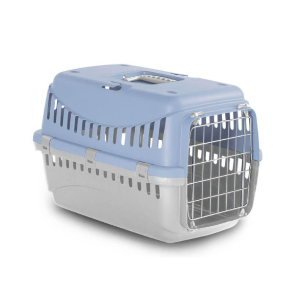 MP Bergamo Gipsy S Metal Door Переноска для котів і невеликих собак блакитна, 46 x 31 x 32 см