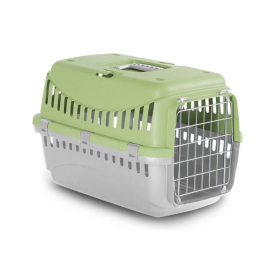 MP Bergamo Gipsy L Metal Door Переноска для котів і собак зелена, 58 х 38 х 38 см