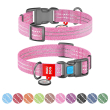 WAUDOG Нашийник для собак Re-cotton з QR паспортом, відновлена бавовна, пластикова пряжка, S, ширина 15 мм, довжина 25-35 см, рожевий - 2