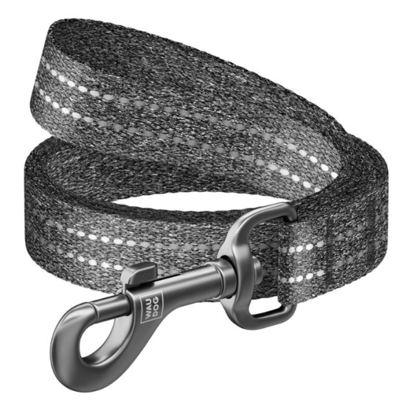 WAUDOG Повідець для собак Re-cotton, відновлена бавовна, М, ширина 20 мм, довжина 2 м, сірий