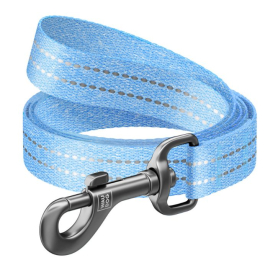 WAUDOG Повідець для собак Re-cotton, відновлена бавовна, М, ширина 20 мм, довжина 2 м, блакитний