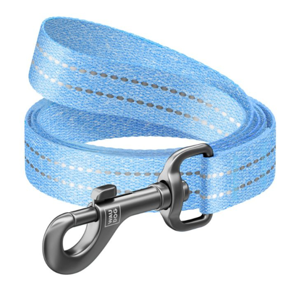 WAUDOG Повідець для собак Re-cotton, відновлена бавовна, М, ширина 20 мм, довжина 2 м, блакитний