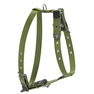 Collar Шлея для собак бавовняна тасьма брезент, M, зелена