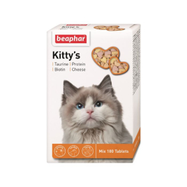 Beaphar Kitty's Mix Вітамінізовані ласощі з таурином, біотином та протеїном для котів, 180 шт