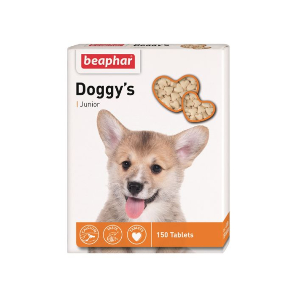 Beaphar Doggy's Junior Вітамінізовані ласощі для здорового розвитку цуценят, 150 шт