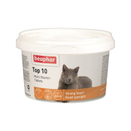 Beaphar Top 10 Комплекс вітамінів і мінералів для життєвої сили котів, 180 шт