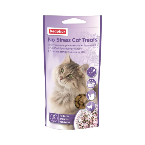Beaphar No Stress Cat Treats Ласощі-подушечки для зняття стресу у котів, 35 г