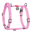 WAUDOG Шлея для собак Re-cotton з QR паспортом, відновлена бавовна, пластикова пряжка, S, рожева