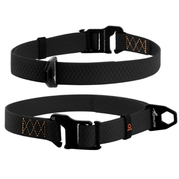 Evolutor Нашийник для собак регульований, універсальний розмір, ширина 25 мм, довжина 25-70 см, чорний
