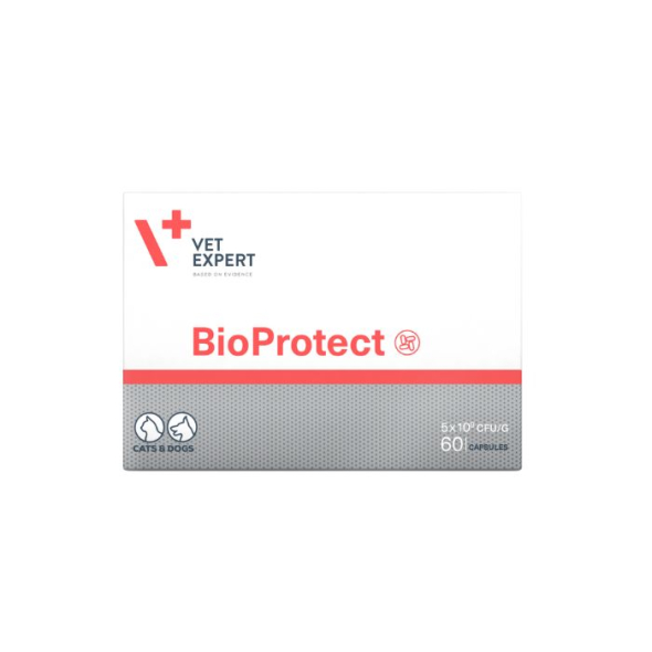 Vet Expert BioProtect (Біопротект) Нутрицевтична добавка для котів і собак із порушеною шлунково-кишковою мікрофлорою, 60 капсул