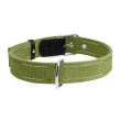 Collar Нашийник для собак бавовняна тасьма брезент подвійний, L, ширина 35 мм, довжина 51-63 см, зелений - 1