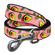 WAUDOG Повідець для собак нейлоновий "Авокадо на рожевому", M, ширина 20 мм, довжина 2 м