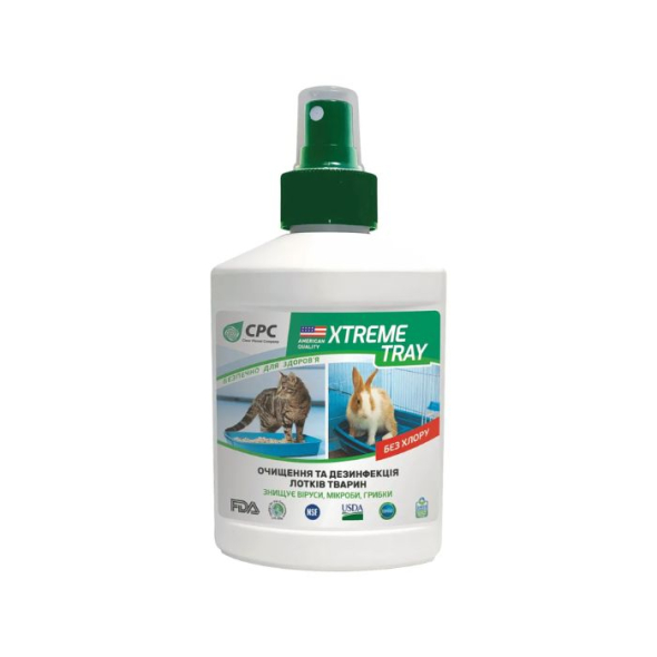CPC Xtreme Tray Засіб для очищення та дезінфекції лотків тварин, 250 мл