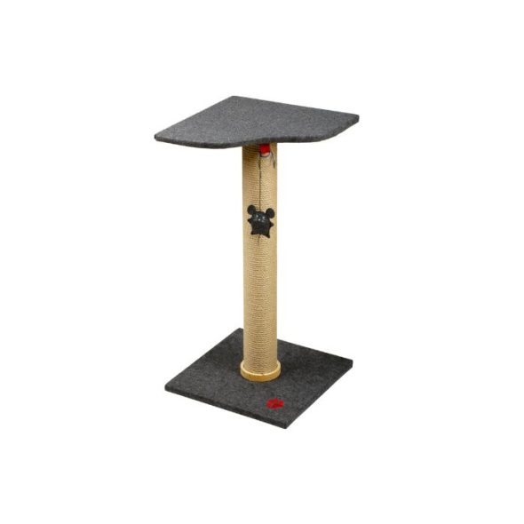 Red Point Scratch Кігтеточка-стовпчик з платформою джутова з мишкою, 40 х 40 х 76 см