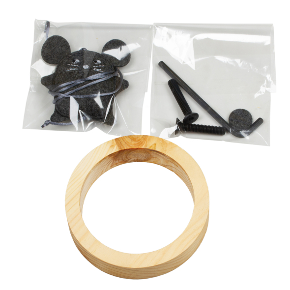 Red Point Scratch Кігтеточка-стовпчик з платформою джутова з мишкою, 40 х 40 х 76 см - 7