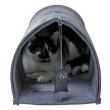 Red Point Kitty Tunnel Будиночок-тунель з мишкою для котів сірий, 85 х 28 х 28 см - 1