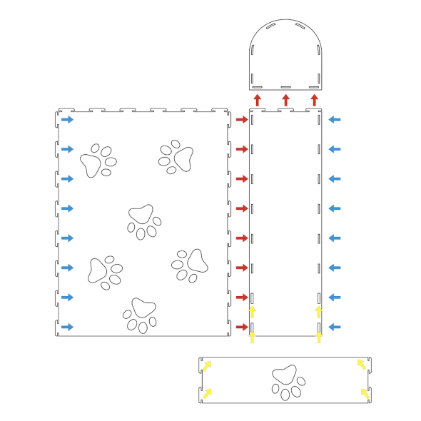 Red Point Kitty Tunnel Будиночок-тунель з мишкою для котів чорний, 85 х 28 х 28 см - 8