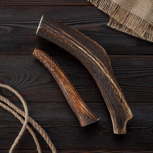 DogsRogs Оленячі роги L для собак середніх та великих порід, середньої твердості, 30 см - 4