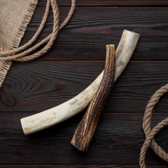 DogsRogs Оленячі роги M для собак малих порід, м'які, 20 см - 5