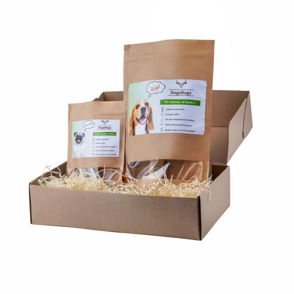 DogsRogs Спліт із рогів оленя M для собак малих і середніх порід, середньої твердості, 20 см - 6